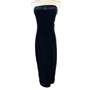 Socialite Small Black Strapless Midi Dress